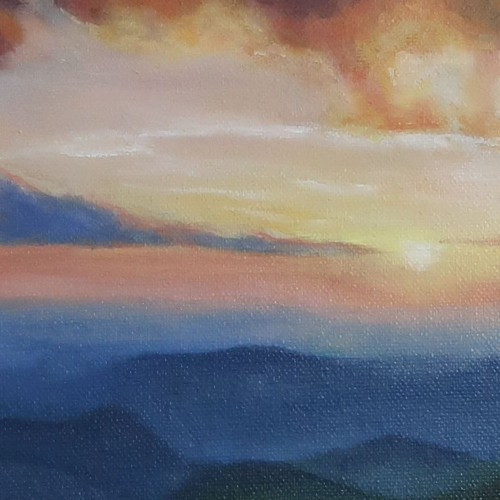 Sunset Landscape in Oil