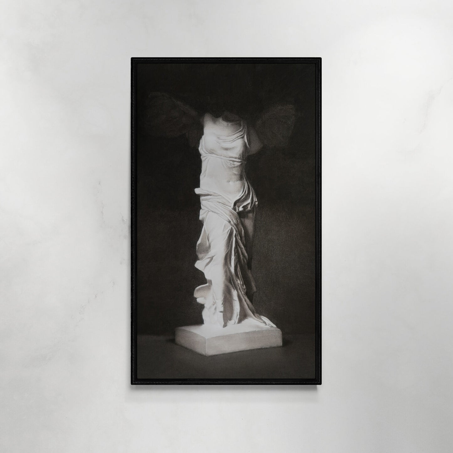 Nike Goddess of Victory | Realist Charcoal Drawing