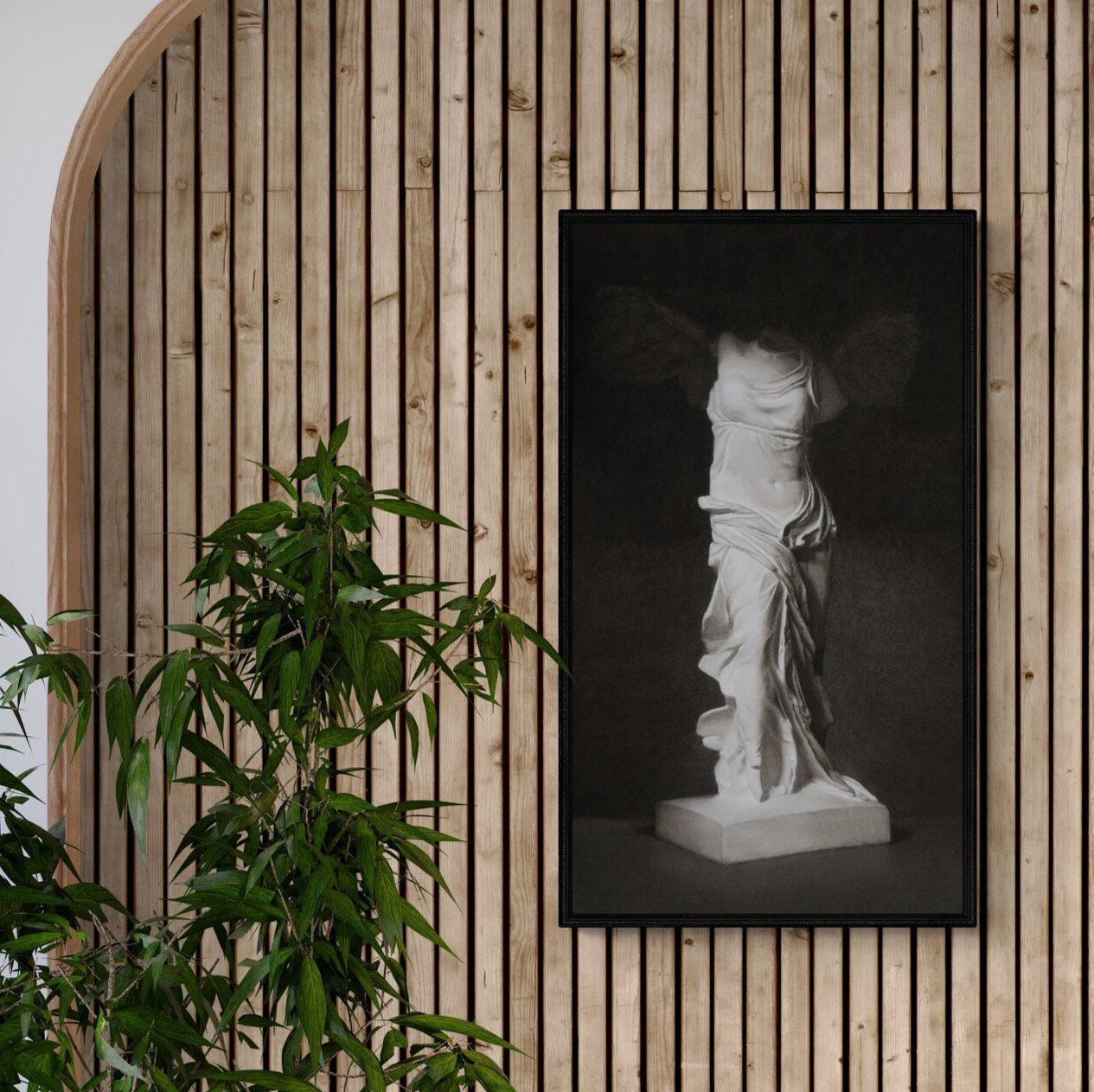 Nike Goddess of Victory | Realist Charcoal Drawing