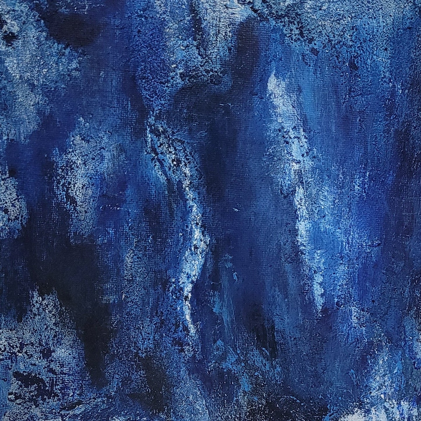 Fuyune - Sound of Winter | Abstract Acrylic Landscape Painting