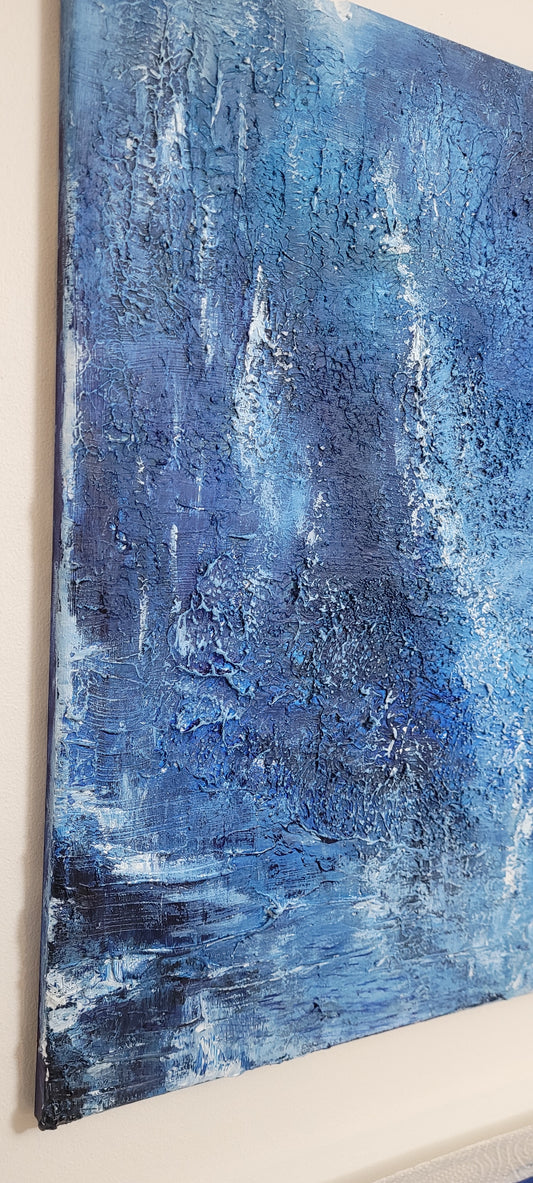 Ismere – Lake of ice | Abstract Acrylic Landscape Painting