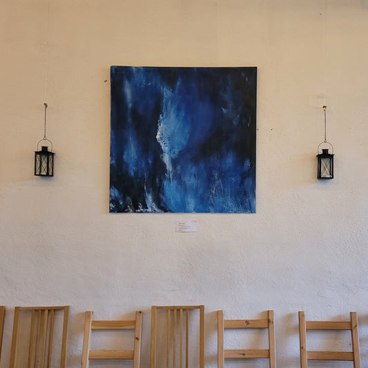 Ísljós - Ice Light | Abstract Acrylic Landscape Painting