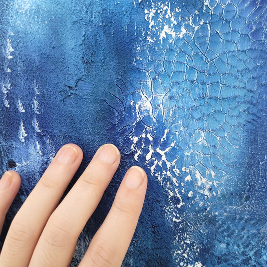 Ísheimr - world of ice | Abstract Acrylic Landscape Painting