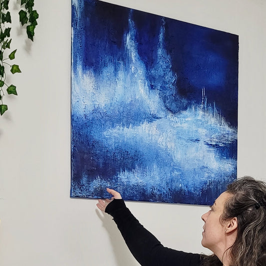 Frostholt – Ice Grove | Abstract Acrylic Landscape Painting