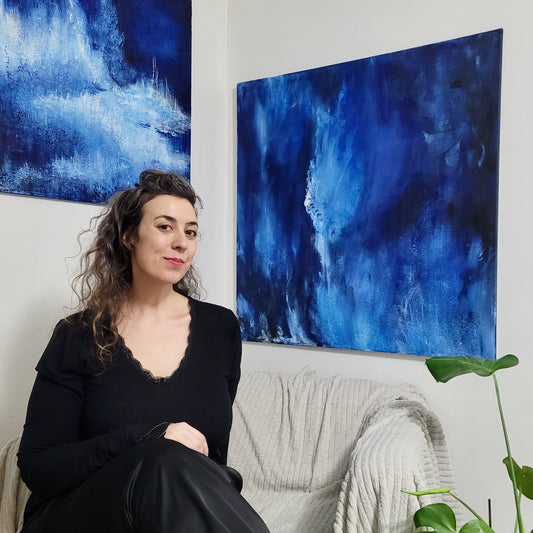 Ísljós - Ice Light | Abstract Acrylic Landscape Painting