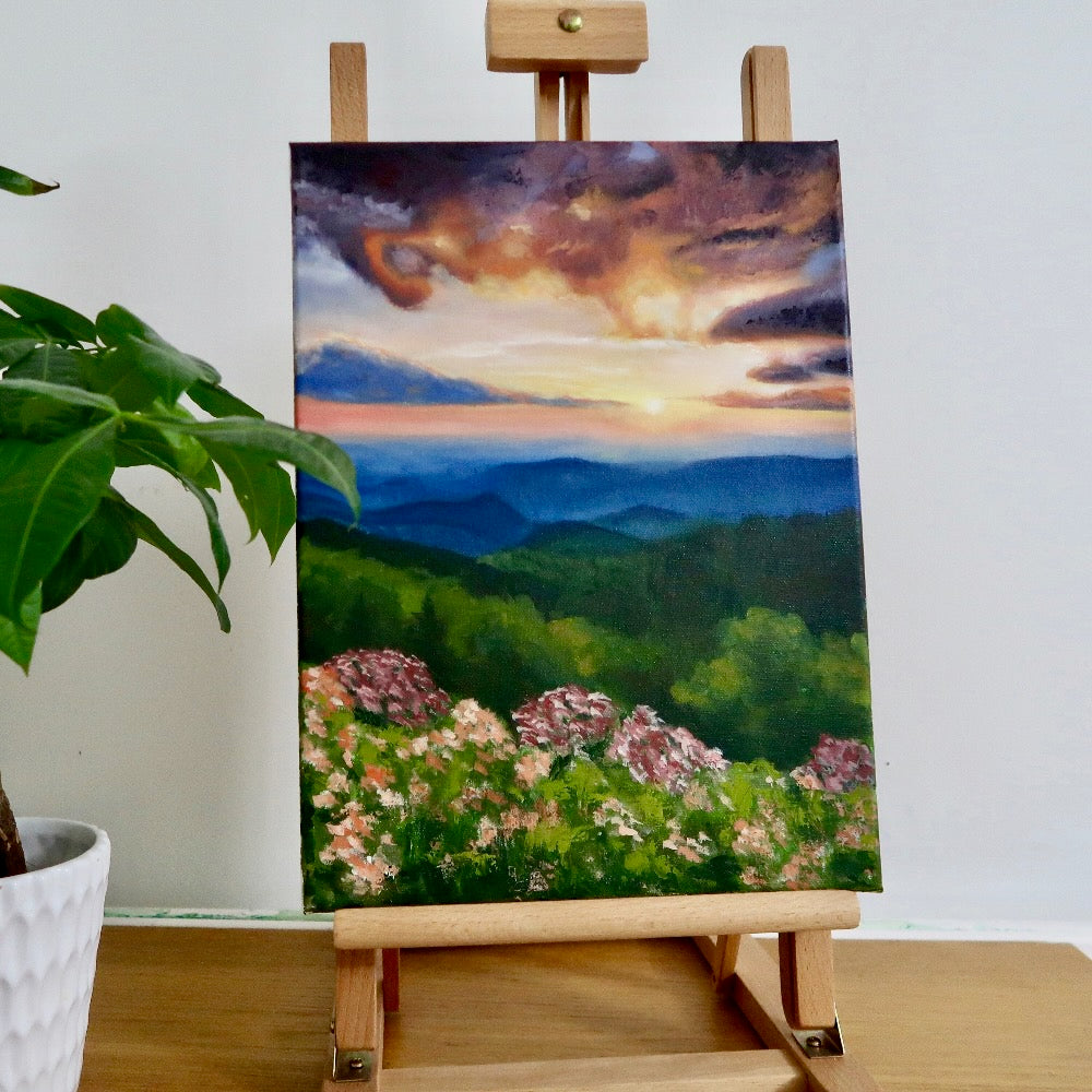 Sunset Landscape in Oil