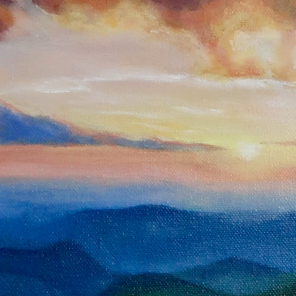 Sunset Landscape in Oil