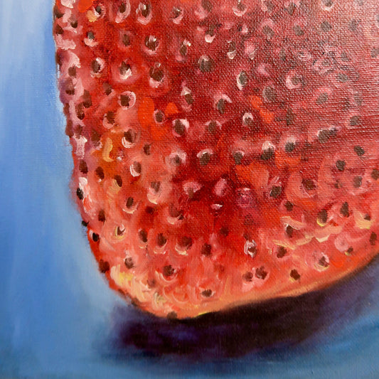Vibrant Strawberry Oil Painting