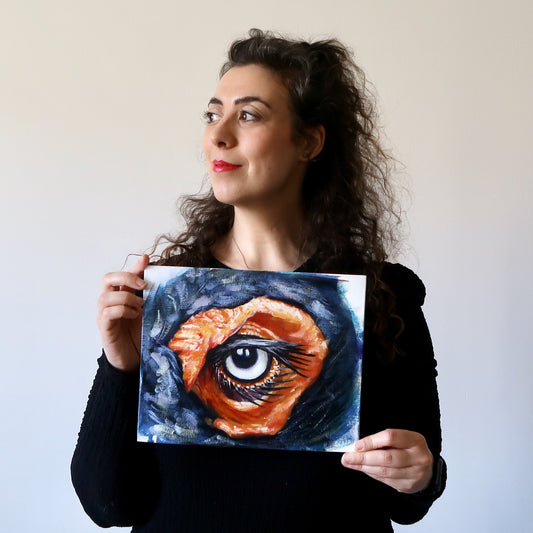 Volture Eye | Oil on board