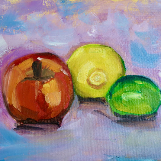 Fruit Alla Prima | Oil on board